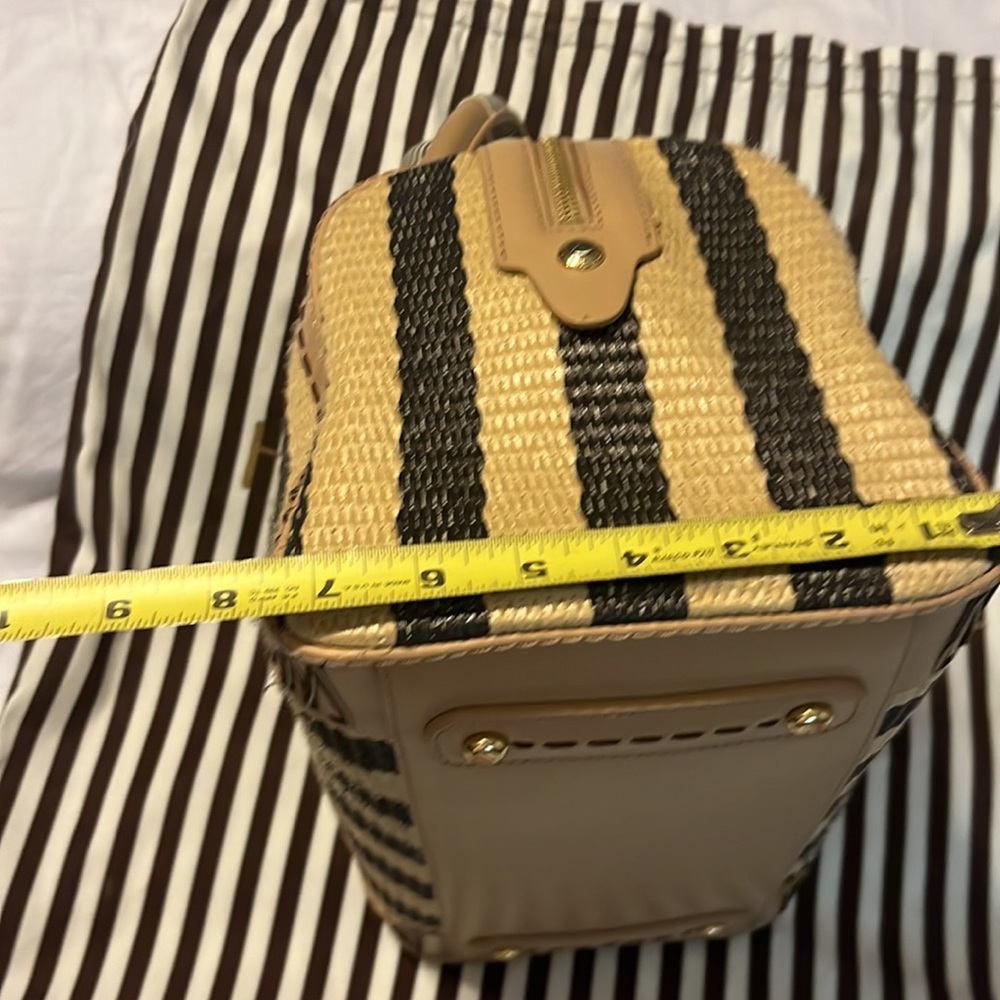 Henri Bendel leather and straw bag - Picture 8 of 11